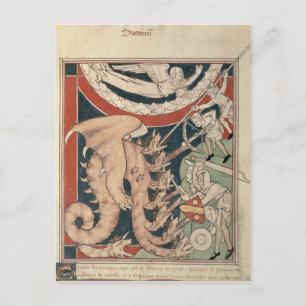 Carte Postale Femme dans le nuage au-dessus de cinq hommes qui c