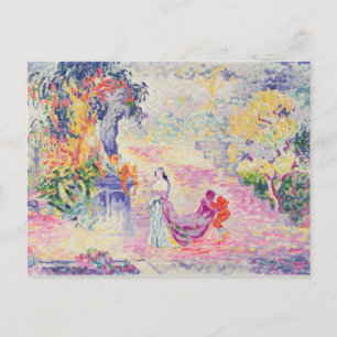 Carte Postale Femme dans le parc, 1909 (huile sur toile)