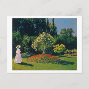 Carte Postale Femme dans un jardin, Monet