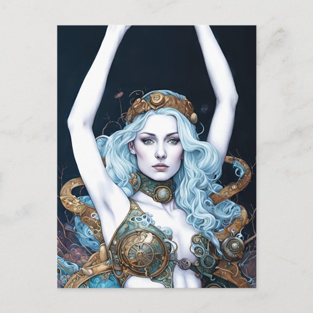 Carte Postale Femme dansante Steampunk (Devant)