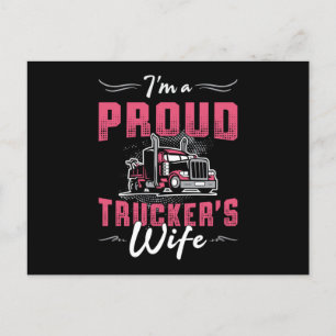 Carte Postale Femme de camionneurs Je suis une fière femme de ca