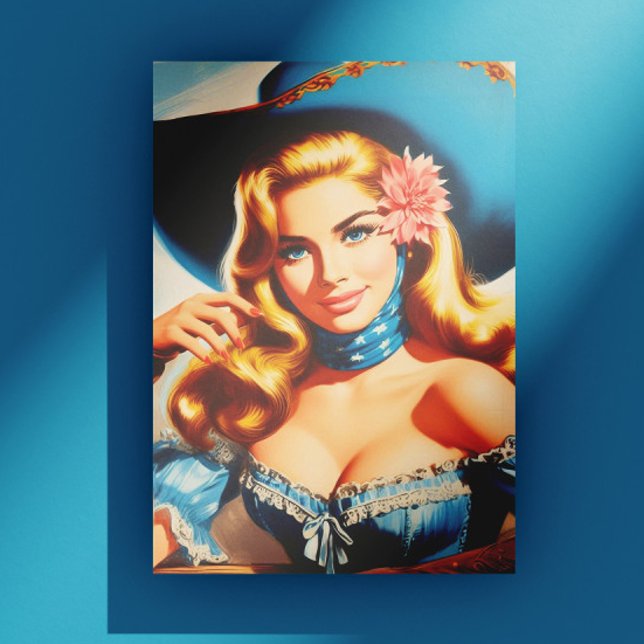 Carte Postale Femme de Campagne Vintage (Créateur téléchargé)