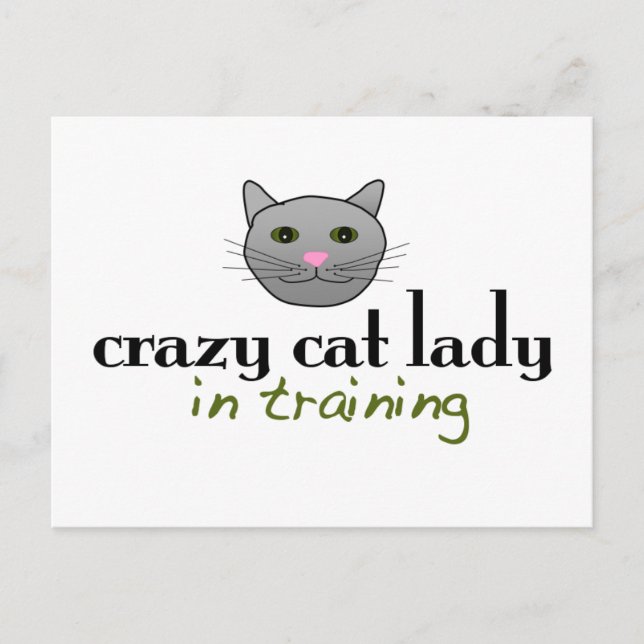Carte Postale Femme de chat fou en formation (Devant)
