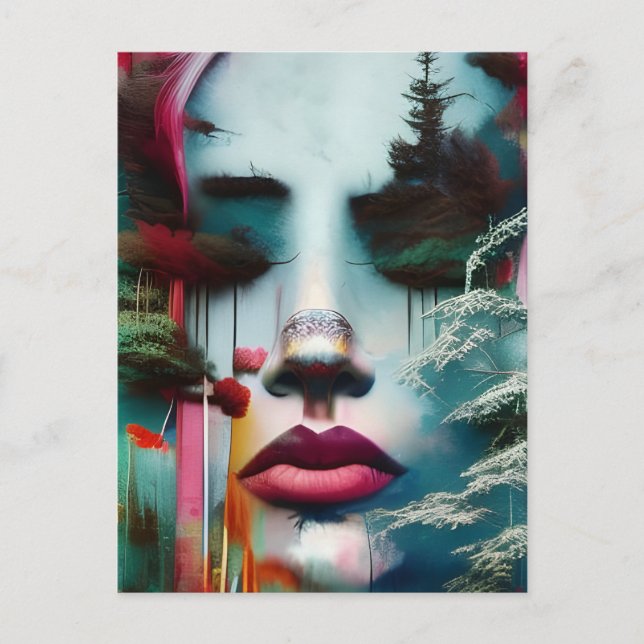 Carte Postale Femme de la forêt (Devant)
