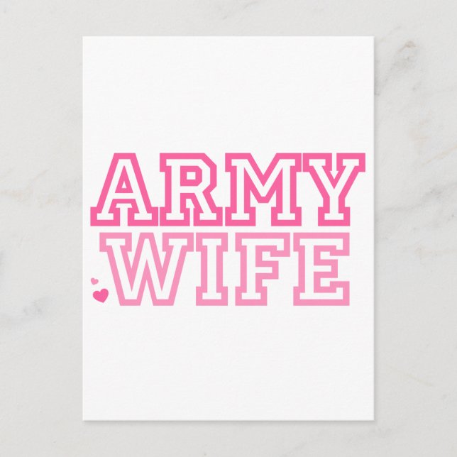 Carte Postale Femme de l'armée (rose) (Devant)