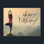 Carte Postale Femme de méditation de yoga Joyeux Anniversaire<br><div class="desc">Cette carte de vœux d'anniversaire Yoga Meditation Woman Happy Birthday est le moyen idéal pour envoyer vos vœux d'anniversaire les plus chaleureux à vos amis ou à vos proches. Avec une belle femme de yoga en méditation, cette carte postale leur fera certainement sentir qu'ils sont extraordinaires en ce grand jour....</div>