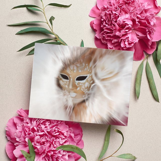 Carte postale Femme De Mystère Carnaval Vénitienne (Créateur téléchargé)