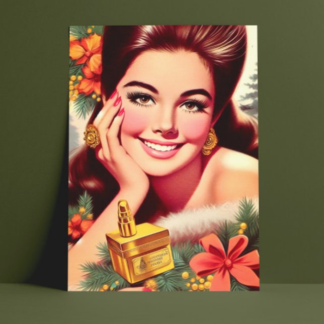 Carte Postale Femme de Noël Beauté (Créateur téléchargé)