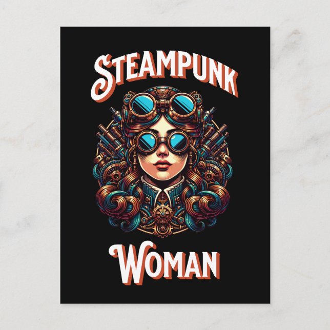Carte Postale Femme de Steampunk (Devant)