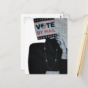 Carte Postale Femme de vote par courrier surréaliste Collage de 