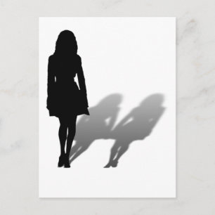 Carte Postale Femme disparue Femme Silhouette