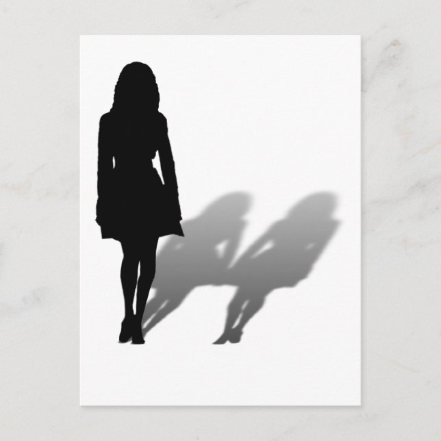 Carte Postale Femme disparue Femme Silhouette (Devant)