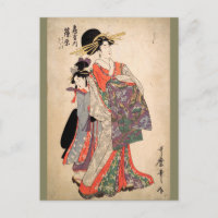 Femme en kimono coloré