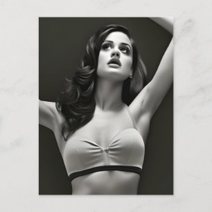 Carte Postale Femme en noir et blanc