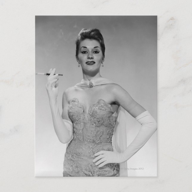 Carte Postale Femme en robe (Devant)