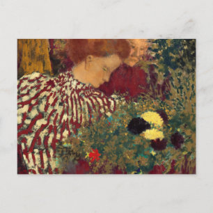 Carte Postale Femme en robe rayée, 1895 par Edouard Vuillard