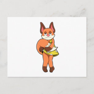 Carte Postale Femme Fox avec jupe