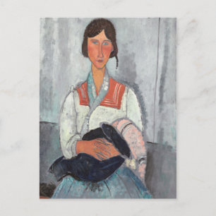 Carte Postale Femme gitane avec Baby, 1919 (huile sur la toile)