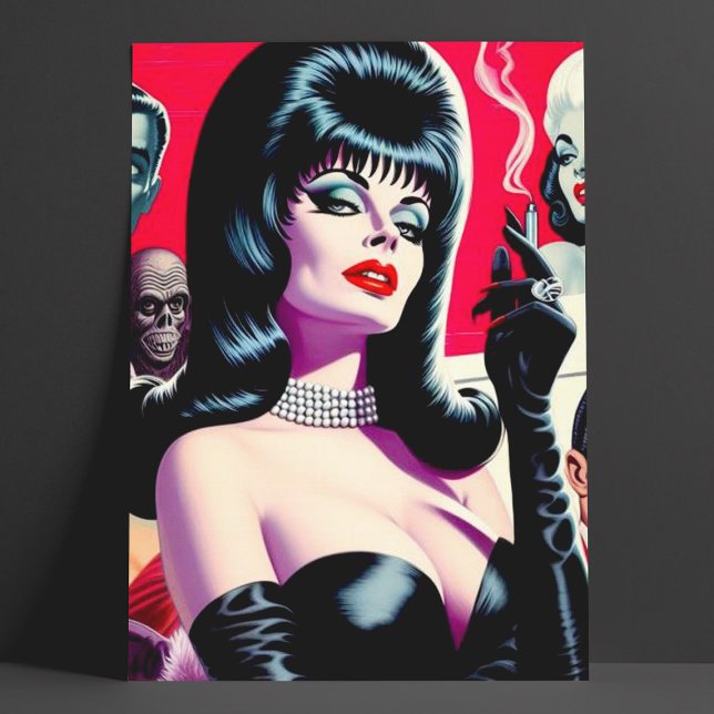 Carte Postale Femme gothique vintage (Créateur téléchargé)