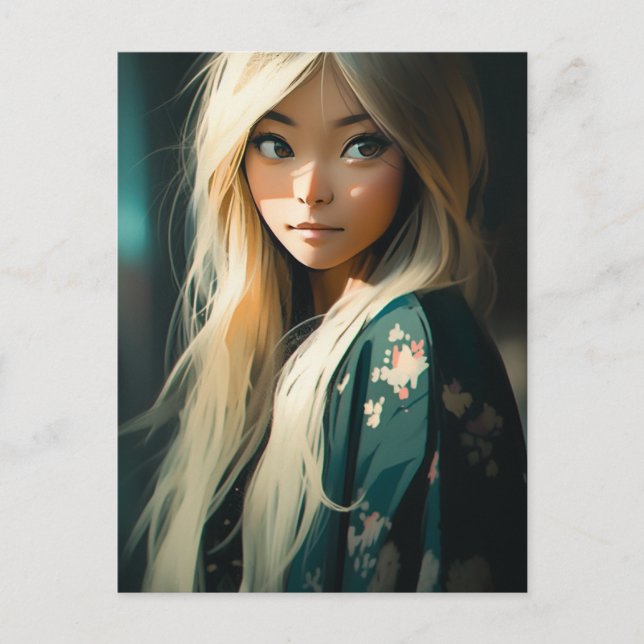 Carte Postale Femme Haïred longue (Devant)