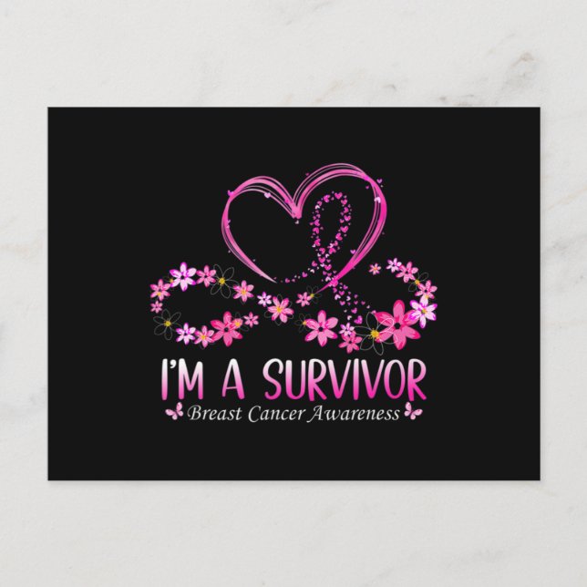 Carte Postale Femme I'm A Survivor Cancer du sein Sensibilisatio (Devant)
