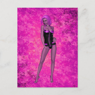 Carte Postale Femme imaginaire rave punk