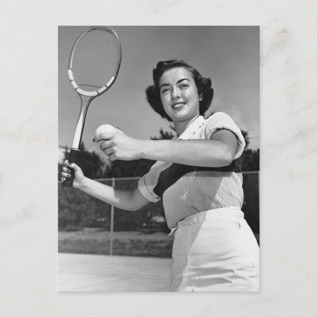 Carte Postale Femme jouant au tennis 3 (Devant)