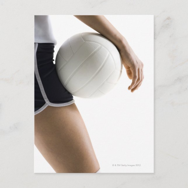 Carte Postale femme jouant au volley (Devant)