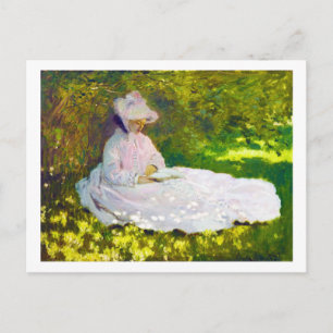 Carte Postale Femme Lecture Claude Monet
