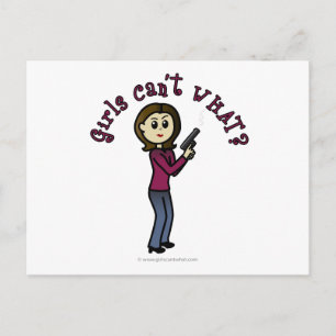 Carte Postale Femme légère Sharpshooter