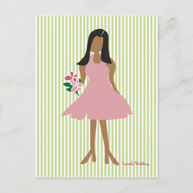 Carte Postale Femme Mariage ethnique (Devant)