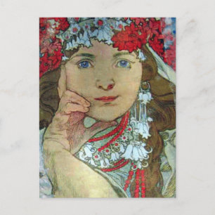 Carte Postale Femme médiatique mixte