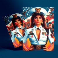 Femme militaire rétro