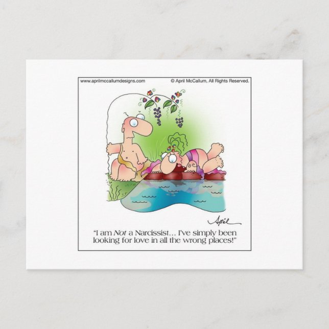 Carte postale "FEMME NARCISSIQUE" par April McCall (Devant)