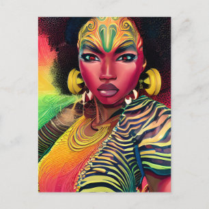 Carte Postale Femme noire Africaine Américaine mélanine femmes s