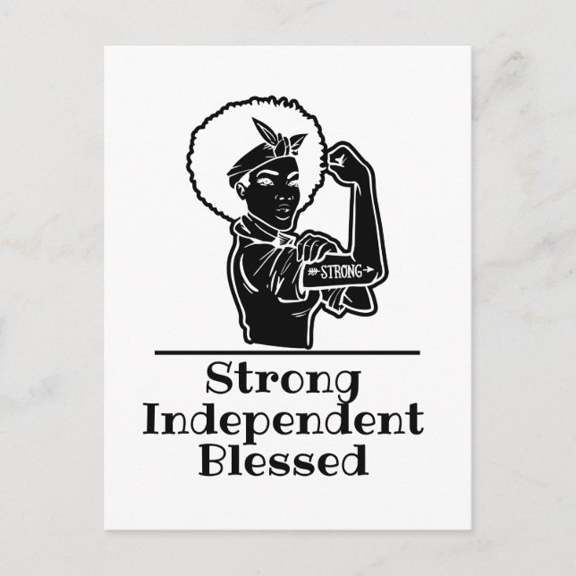 Carte Postale Femme noire forte (Devant)