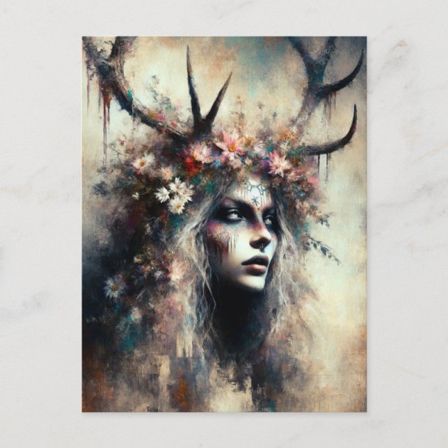 Carte Postale Femme païenne Elen des voies (Devant)