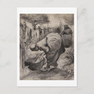 Carte Postale Femme paysanne, Baignoire & Lave-linge, Vincent va