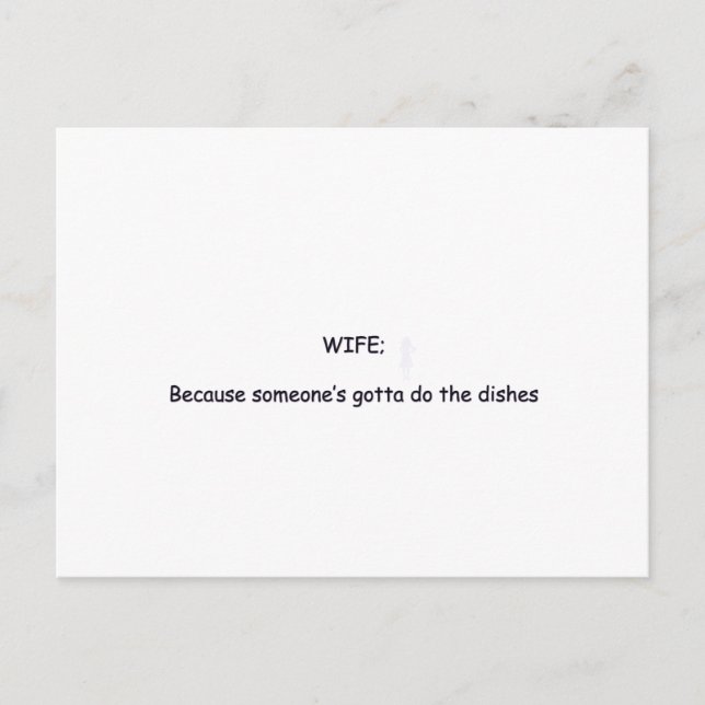 CARTE POSTALE FEMME=PLATS (Devant)