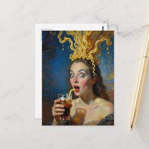 Carte Postale Femme Ramen Explosion Cérébrale