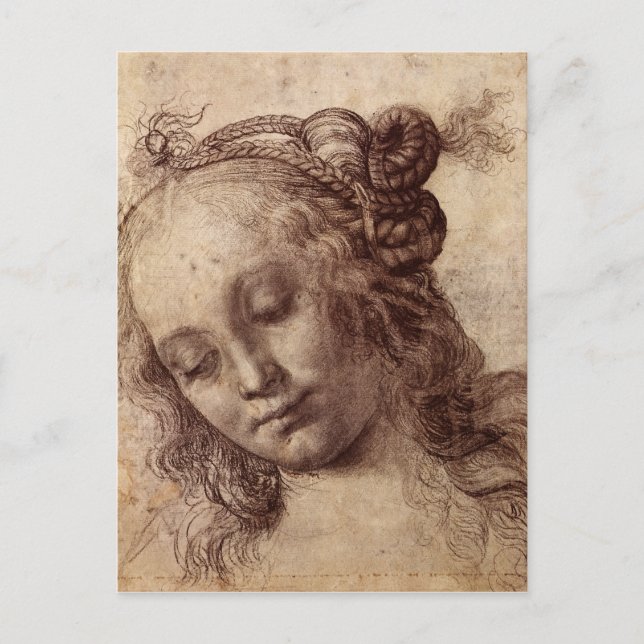 Carte Postale Femme regardant vers le bas (Devant)