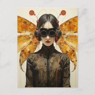 Carte Postale Femme Scifi Insect