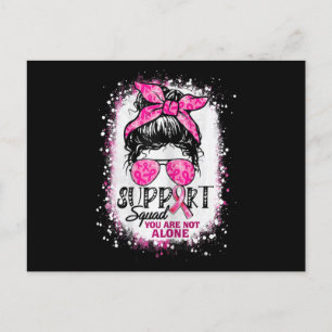 Carte Postale Femme Soutien Squad Messy Bun Pink Warrior