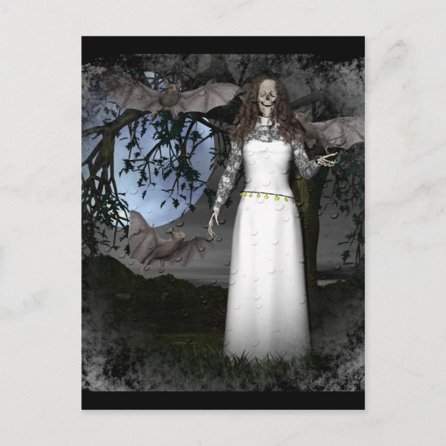 Carte Postale Femme squelette (Devant)