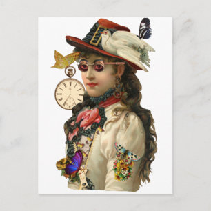 Carte Postale Femme SteamPunk