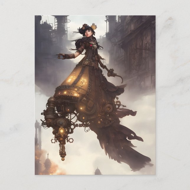 Carte postale Femme Steampunk (Devant)