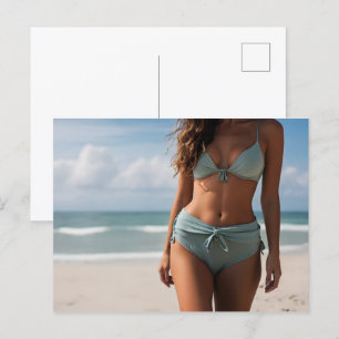 Carte Postale Femme sur la plage