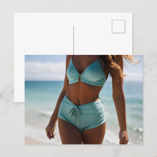 Carte Postale Femme sur la plage