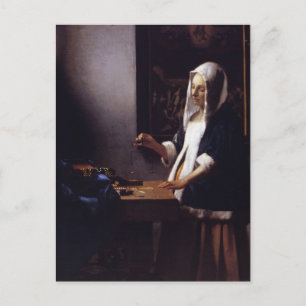 Carte Postale Femme tenant un équilibre