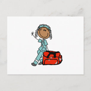 Carte Postale Femme thérapeute respiratoire ou EMT